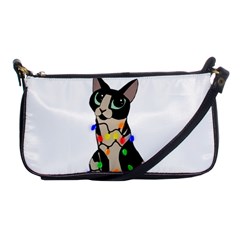 Meowy Christmas Shoulder Clutch Bags by Valentinaart