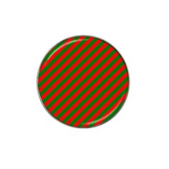 Red And Green Christmas Candycane Stripes Hat Clip Ball Marker by PodArtist