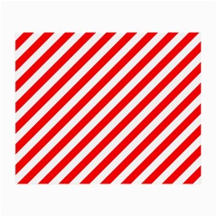 Christmas Red And White Candy Cane Stripes Small Glasses Cloth by PodArtist