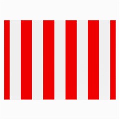 Wide Red And White Christmas Cabana Stripes Large Glasses Cloth (2-side) by PodArtist