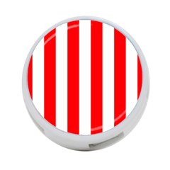 Wide Red And White Christmas Cabana Stripes 4-port Usb Hub (two Sides)  by PodArtist