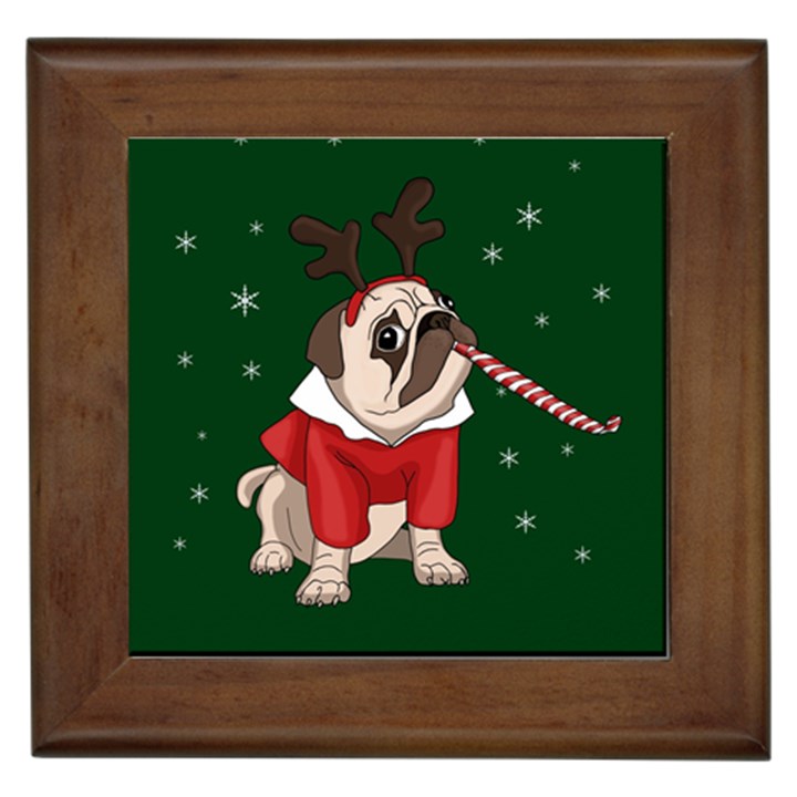 Pug Xmas Framed Tiles