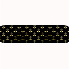 Gold Scales Of Justice On Black Repeat Pattern All Over Print  Large Bar Mats by PodArtist