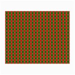 Large Red and Green Christmas Gingham Check Tartan Plaid Small Glasses Cloth (2-Side) Back