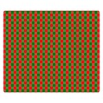 Large Red and Green Christmas Gingham Check Tartan Plaid Double Sided Flano Blanket (Small)  50 x40  Blanket Back