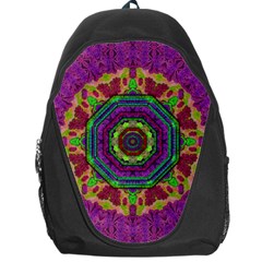 Mandala In Heavy Metal Lace And Forks Backpack Bag by pepitasart