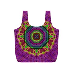 Mandala In Heavy Metal Lace And Forks Full Print Recycle Bags (s)  by pepitasart