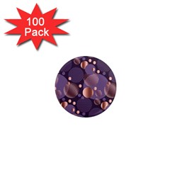 Random Polka Dots, Fun, Colorful, Pattern,xmas,happy,joy,modern,trendy,beautiful,pink,purple,metallic,glam, 1  Mini Magnets (100 Pack)  by NouveauDesign