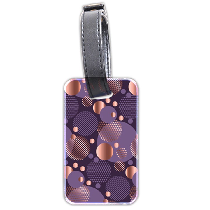 Random polka dots, fun, colorful, pattern,xmas,happy,joy,modern,trendy,beautiful,pink,purple,metallic,glam, Luggage Tags (Two Sides)