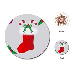 Christmas Stocking Playing Cards (round)  by christmastore