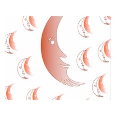 Moon Moonface Pattern Outlines Double Sided Flano Blanket (large)  by Celenk