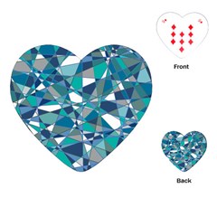 Abstract Background Blue Teal Playing Cards (heart)  by Celenk