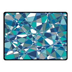 Abstract Background Blue Teal Fleece Blanket (small)