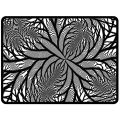 Fractal Symmetry Pattern Network Double Sided Fleece Blanket (large)  by Celenk