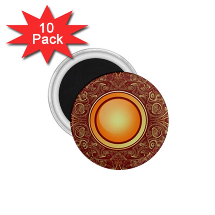 Badge Gilding Sun Red Oriental 1.75  Magnets (10 pack) 