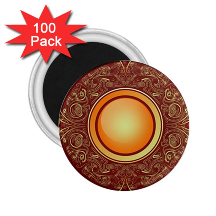 Badge Gilding Sun Red Oriental 2.25  Magnets (100 pack) 