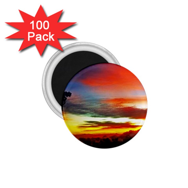 Sunset Mountain Indonesia Adventure 1.75  Magnets (100 pack) 