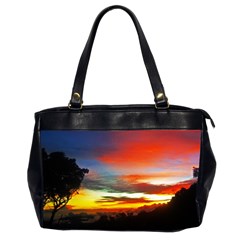 Sunset Mountain Indonesia Adventure Office Handbags (2 Sides)  by Celenk