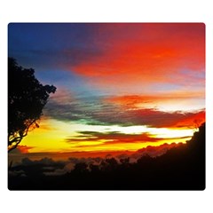 Sunset Mountain Indonesia Adventure Double Sided Flano Blanket (small)  by Celenk