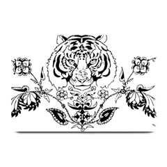 Tiger Animal Decoration Flower Plate Mats by Celenk