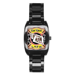 Las Vegas Fire Department Stainless Steel Barrel Watch