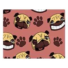 Happy Pugs Double Sided Flano Blanket (large) 