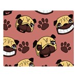 Happy Pugs Double Sided Flano Blanket (Large)  80 x60  Blanket Front