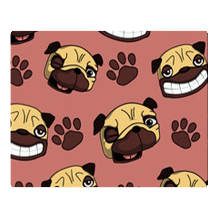 Happy Pugs Double Sided Flano Blanket (Large) 