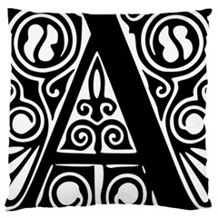 Alphabet Calligraphy Font A Letter Large Cushion Case (two Sides)