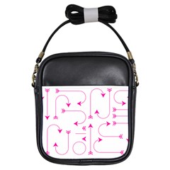 Arrows Girly Pink Cute Decorative Girls Sling Bags by Celenk