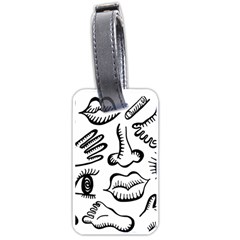 Anatomy Icons Shapes Ear Lips Luggage Tags (one Side)  by Celenk