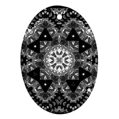 Mandala Calming Coloring Page Oval Ornament (two Sides) by Celenk