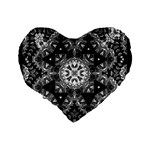 Mandala Calming Coloring Page Standard 16  Premium Flano Heart Shape Cushions Back