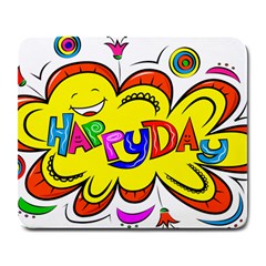 Happy Happiness Child Smile Joy Large Mousepads by Celenk