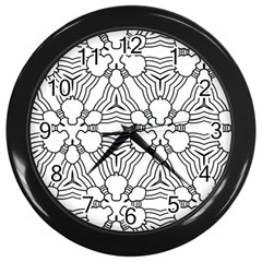 Pattern Design Pretty Cool Art Wall Clocks (black)