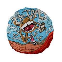 Illustration Characters Comics Draw Standard 15  Premium Flano Round Cushions by Celenk