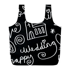 Wedding Chalkboard Icons Set Full Print Recycle Bags (l)  by Celenk