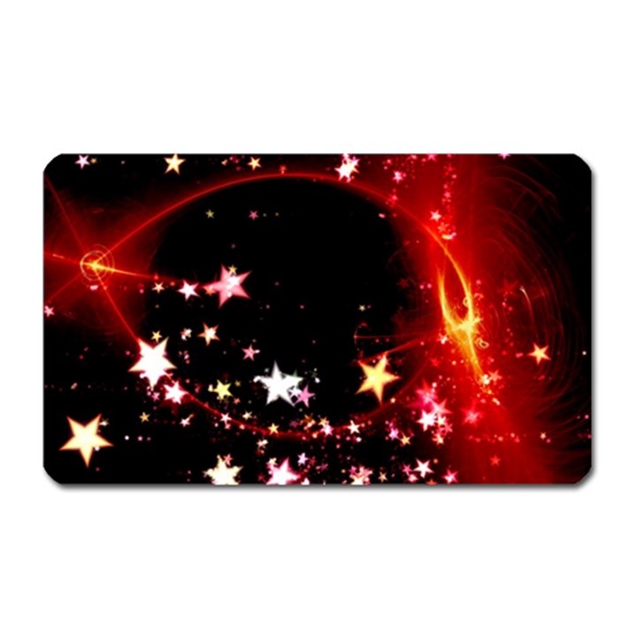 Circle Lines Wave Star Abstract Magnet (Rectangular)