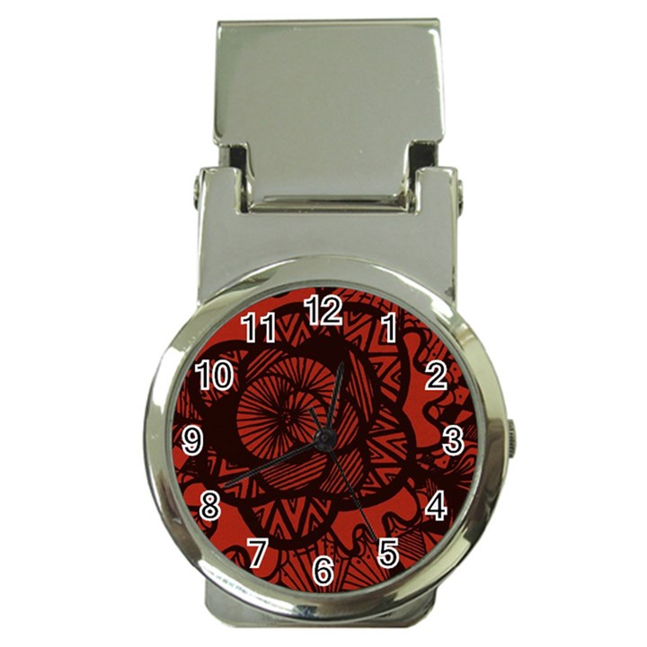 Background Abstract Red Black Money Clip Watches