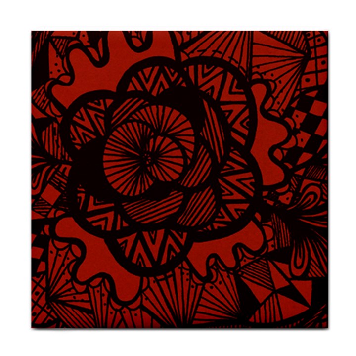 Background Abstract Red Black Face Towel