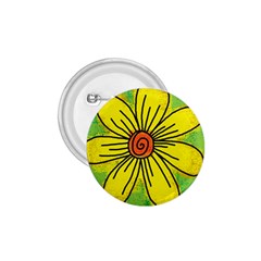 Flower Cartoon Painting Painted 1 75  Buttons