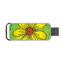 Flower Cartoon Painting Painted Portable Usb Flash (two Sides)