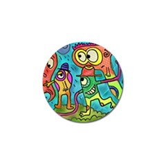 Painting Painted Ink Cartoon Golf Ball Marker by Celenk