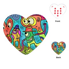 Painting Painted Ink Cartoon Playing Cards (heart)  by Celenk