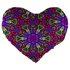 Seamless Tileable Pattern Design Large 19  Premium Flano Heart Shape Cushions