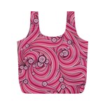 Pattern Doodle Design Drawing Full Print Recycle Bags (M)  Back