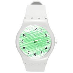 Dirty Dirt Structure Texture Round Plastic Sport Watch (M)