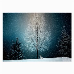 Winter Wintry Snow Snow Landscape Large Glasses Cloth by Celenk