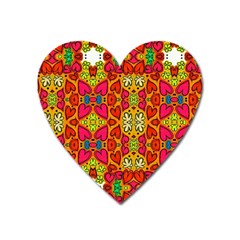 Abstract Background Pattern Doodle Heart Magnet by Celenk