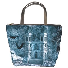 Church Stone Rock Building Bucket Bags by Celenk